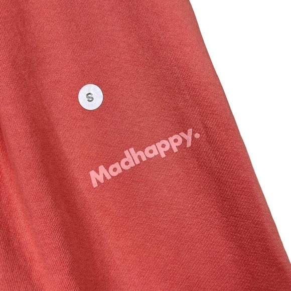 Madhappy Straight Leg Fleece Sweatpant Cropped Coral Pink Small - Picture 5 of 9